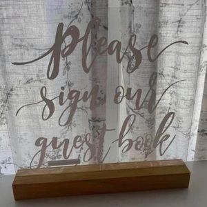 guest book and gifts wedding signs